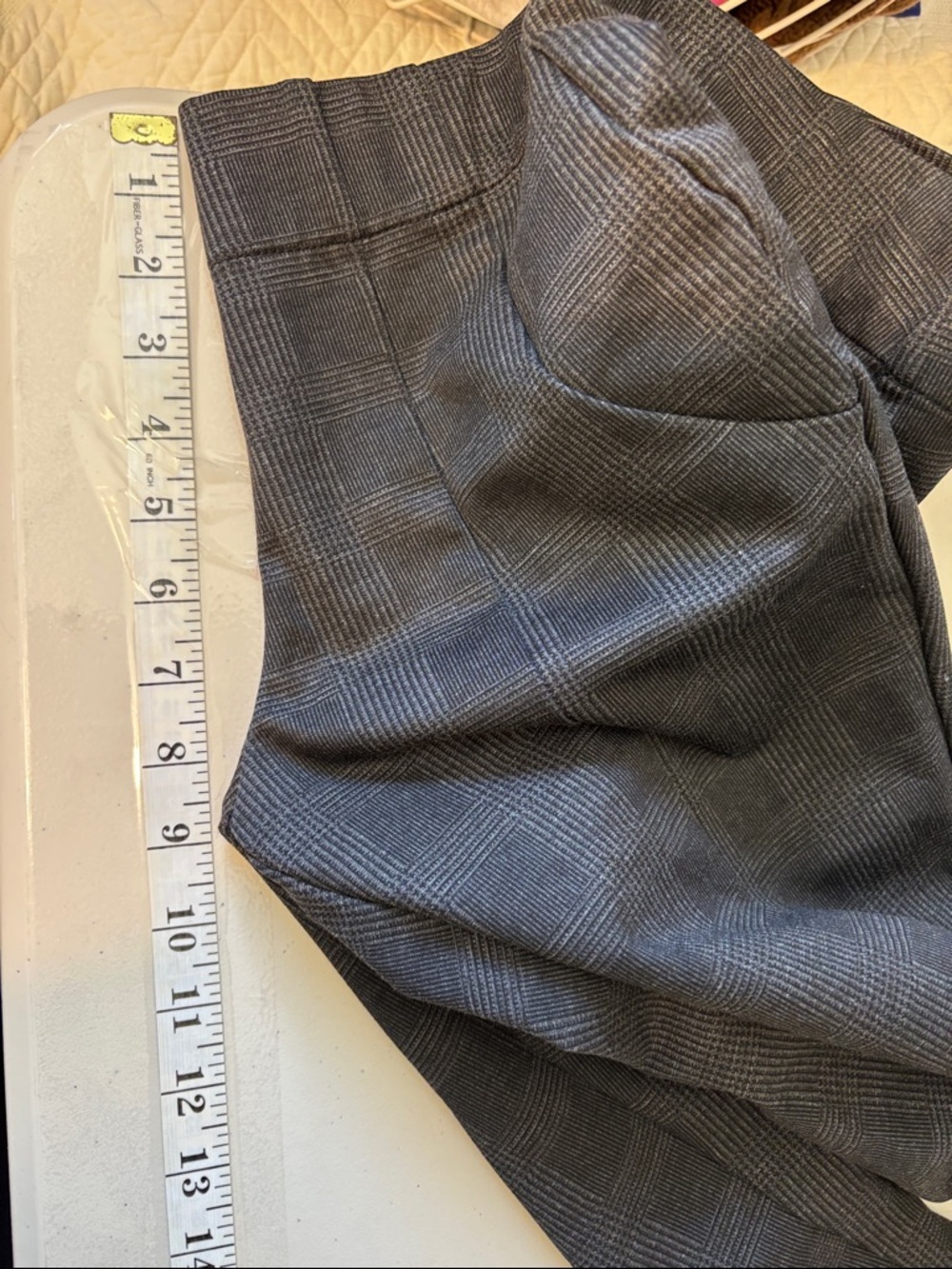 Thalian Charcoal Plaid Pull On Size XS Legging Pants Academia Preppy Nerd - Picture 7 of 8
